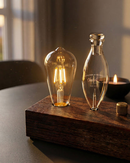 "A curatorial view of the Charabanc Fragrance essential oil collection arranged in rows. Multiple premium amber glass bottles with black droppers feature signature scent labels, including Santal 26, Thé Noir 29, Bergamote 22, and Rose 31, formulated for use with waterless nebulizing diffusers."